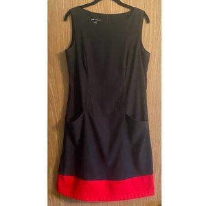 I.N. Studio Colorblock Black & Red Dress w/ Pockets - Size: 12